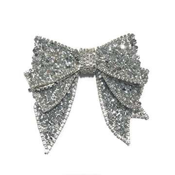 Large Silver Handmade Bow Accessories for Fashion