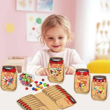 MOFUPG Valentines Day Cards for Kids: 48Pack Happy Valentines Cards Bulk for Kids classroom - 3D Kids Valentines Day Cards Gifts for Boys Girls school Exchange Prize Party Favors(Candy Not Included)