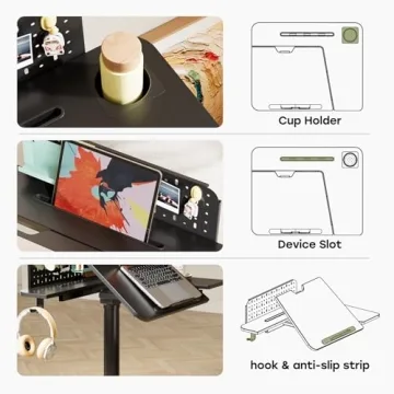 JOY Mobile Standing Desk with Pneumatic Height Adjustment