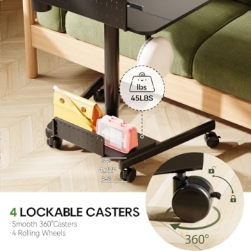 JOY Mobile Standing Desk with Pneumatic Height Adjustment