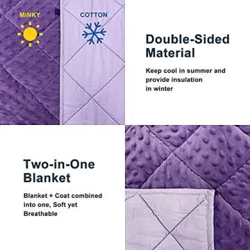 MAXTID Kids Weighted Blanket 3lbs 36"x48" Violet Heavy Blanket Purple Child Comfort Sensory Blankets for Girls & Boys