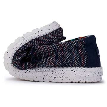 Hey Dude Men's Wally Sox Blue Orange Shoes - Lightweight Comfort