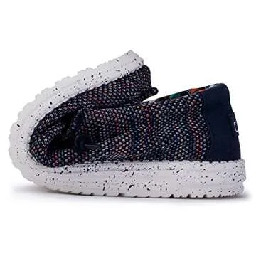 Hey Dude Men's Wally Sox Blue Orange Shoes - Lightweight Comfort