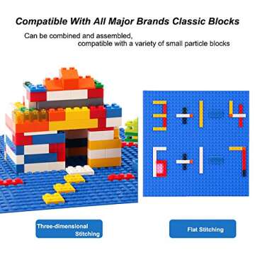 LVHERO 8 Pack Classic Baseplates Building Plates for Building Bricks 100% Compatible with All Major Brands-Baseplate, 10" x 10", Multicolored