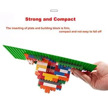 LVHERO 8 Pack Classic Baseplates Building Plates for Building Bricks 100% Compatible with All Major Brands-Baseplate, 10" x 10", Multicolored