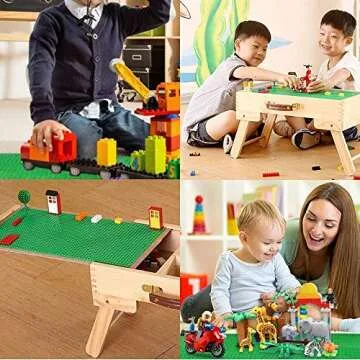 LVHERO 8 Pack Classic Baseplates Building Plates for Building Bricks 100% Compatible with All Major Brands-Baseplate, 10" x 10", Multicolored