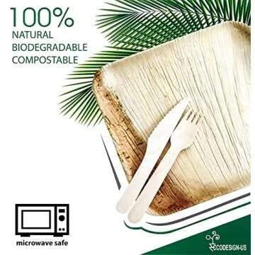 ECODESIGN-US Eco-Friendly Dinnerware Party Pack - 150 Pieces