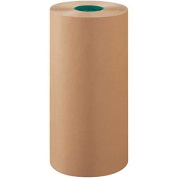 Aviditi Unbleached Butcher Paper Rolls, 18 Inches, Kraft, 1 Roll, FDA Compliant, Food Grade Wrapping...