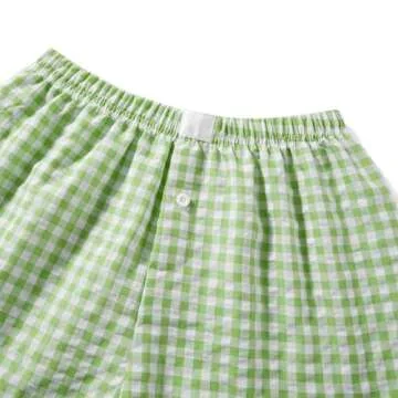 Y2k Women Pajamas Shorts Low Rise Pj Sleep Shorts Plaid Boxer Sleeping Shorts Sleepwear Micro Bottoms Lounge Shorts Emerald Green
