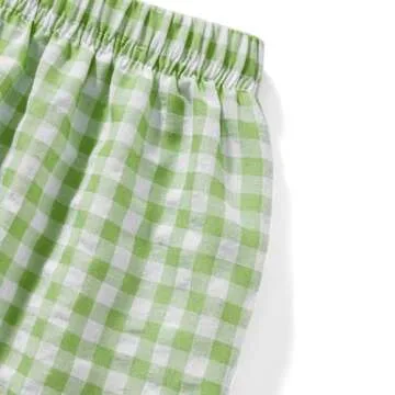 Y2k Women Pajamas Shorts Low Rise Pj Sleep Shorts Plaid Boxer Sleeping Shorts Sleepwear Micro Bottoms Lounge Shorts Emerald Green