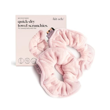 Kitsch Microfiber Hair Towel Scrunchie for Easy Drying 2pc