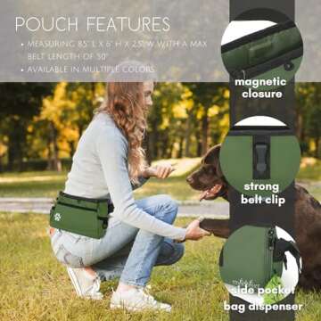 Dog Treat Pouch - Versatile Training Treat Bag for Dogs