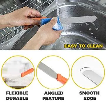 Utoolmart 6 Inch Stainless Steel Icing Spatula for Baking