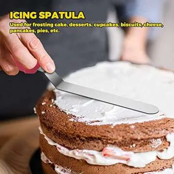 Utoolmart 6 Inch Stainless Steel Icing Spatula for Baking