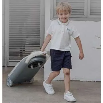 Kids Portable Go Clean Go Kart Ride On Electric Car for Kids and Toddlers Age 3-8 Years, 12V Battery Race Car with Adjustable Speed, Lights in Wheels