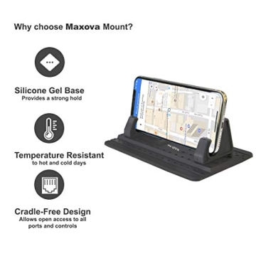 Maxova Universal Dashboard Cell Phone Holder for Safe Driving