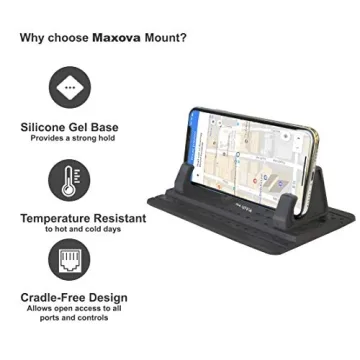 Maxova Universal Dashboard Cell Phone Holder for Safe Driving