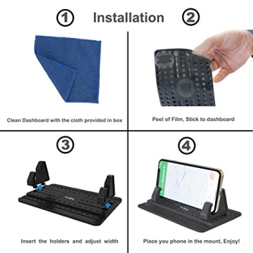 Maxova Universal Dashboard Cell Phone Holder for Safe Driving