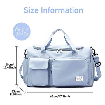 Suruid Sports Gym Bag with Shoes Compartment Travel Duffel Bag with Dry Wet Separated Pocket for Men...
