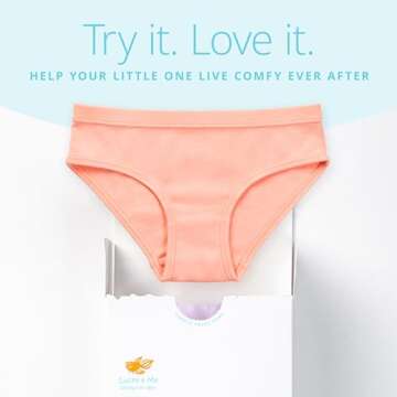 Lucky & Me Ryleigh Girls Bikini | Children's Organic Cotton Tagless Underwear | 7-Pack