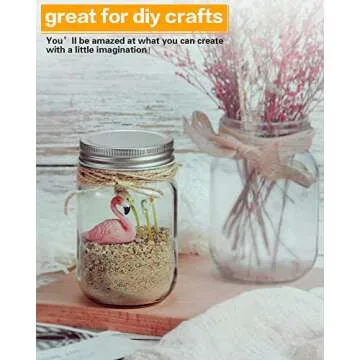 12oz Glass Jars with Lids 20 Pack for Storage and Crafts