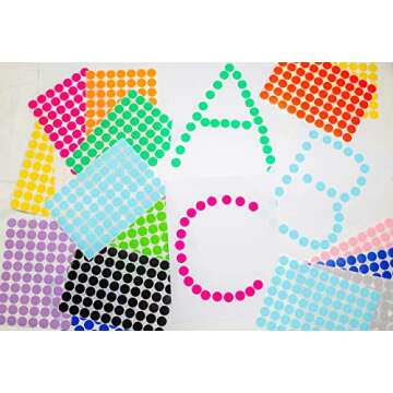 Round Dot Stickers for Toddlers 3/4 Inch Pack of 3920 – Classroom Coding Library Labeling Preschool Crafting Adhesive 14 Colored Dot Stickers | Easy to Peel 0.75 inch 19 mm