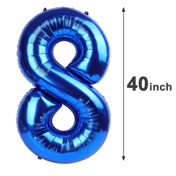 Shop 40 Inch Navy Blue Number 8 Balloon for Celebrations
