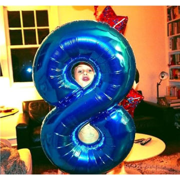 Shop 40 Inch Navy Blue Number 8 Balloon for Celebrations