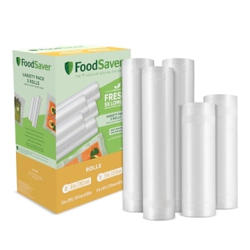 FoodSaver Vacuum Sealer Bags - 5 Custom Length Rolls