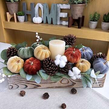 Winlyn 12 Pcs Assorted Small Faux Harvest Velvet Pumpkins Decorative Rust Olive Gold Gray Fabric Pumpkins Foam Pumpkins 3" for Fall Wedding Thanksgiving Halloween Table Centerpiece Farmhouse Decor