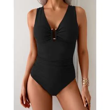 Shop B2prity One Piece Tummy Control V Neck Bathing Suit
