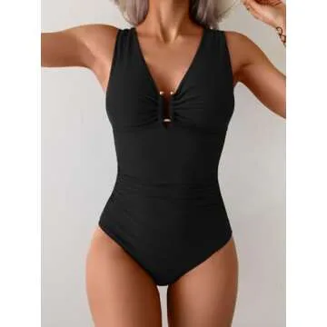 Shop B2prity One Piece Tummy Control V Neck Bathing Suit