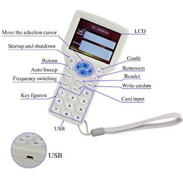 OBO HANDS English RFID NFC Copier Reader Writer Duplicator 10 Frequency Programmer with Color Screen...