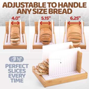 Adjustable Bread Slicer for Homemade Bread - Durable & Easy to Use