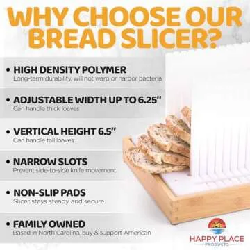 Adjustable Bread Slicer for Homemade Bread - Durable & Easy to Use