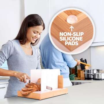 Adjustable Bread Slicer for Homemade Bread - Durable & Easy to Use