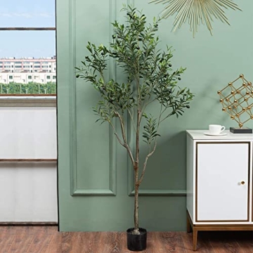 Bluecho 6FT Artificial Olive Tree for Home Decor