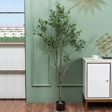 Bluecho 6FT Artificial Olive Tree for Home Decor