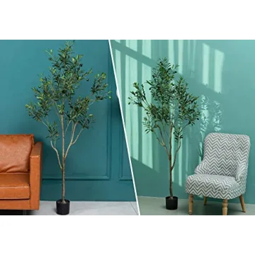 Bluecho 6FT Artificial Olive Tree for Home Decor