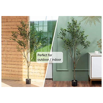 Bluecho 6FT Artificial Olive Tree for Home Decor