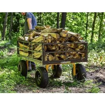 Gorilla Carts Heavy-Duty Utility Cart with Tow Handle