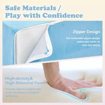 KIZLAND 6 Pieces Climbing Toys for Toddlers, Climb & Crawl Soft Foam Block Activity Play Set, Foam Play Gym Climbing Blocks, Toddler Climbing Toys Indoor, Soft Foam Toys for Kids Crawling and Sliding