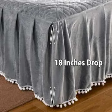 LIFEREVO Luxury Velvet Bed Skirt and Quilted Fitted Sheet