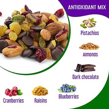 Mix and Go Single Serve Trail Mix Snack Packs, Healthy Snack Bag, Antioxidant Mix Fruit & Nut by Kle...