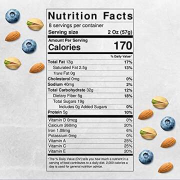 Mix and Go Single Serve Trail Mix Snack Packs, Healthy Snack Bag, Antioxidant Mix Fruit & Nut by Klein's Naturals, Contains 16 packs of 2 Ounce Bags