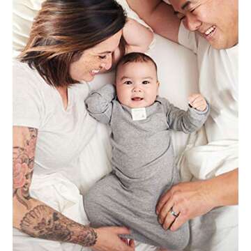 Burt's Bees Baby Unisex Baby Sleeper & Hat Set, One Size, 0-6 Months, 100% Organic Cotton infant and toddler nightgowns, Cloud/Heather Grey, 2-Pack US