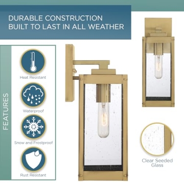 Quoizel Westover 1-Light Outdoor Wall Sconce in Antique Brass