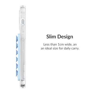 VELVET CAVIAR Suction Cup Phone Case Mount Compatible with MagSafe Devices Only - Magnetic Silicone Sticky Phone Grip Holder for iPhone Back of Phone - Mirror Gripper (Blue)