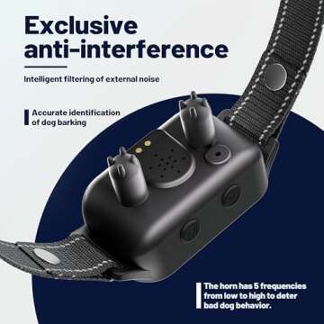 Pituau Dog Bark Collar 2 Pack,Bark Collar for Large Medium Small Dogs 8-130lbs,AUTO Barking Collar,Bark Training Collar with 7 Adjustable Sensitivity