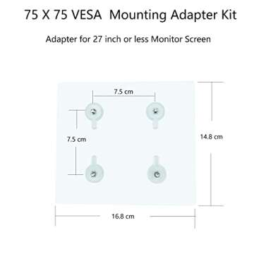 NOBER VESA Mount Adapter Bracket Kit Non-VESA Mounting Universal for 75 VESA Monitor Arm Compatible 2 Pack
